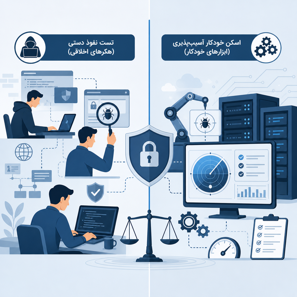 تست نفوذ برابر اسکن آسیب‌پذیری: تفاوت‌ها و انتخاب عملی